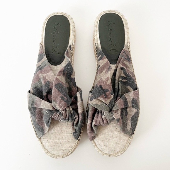 Splendid Espadrille Slide Sandals Women's Size 10 Camo Albany Platform Slip On - Picture 1 of 9